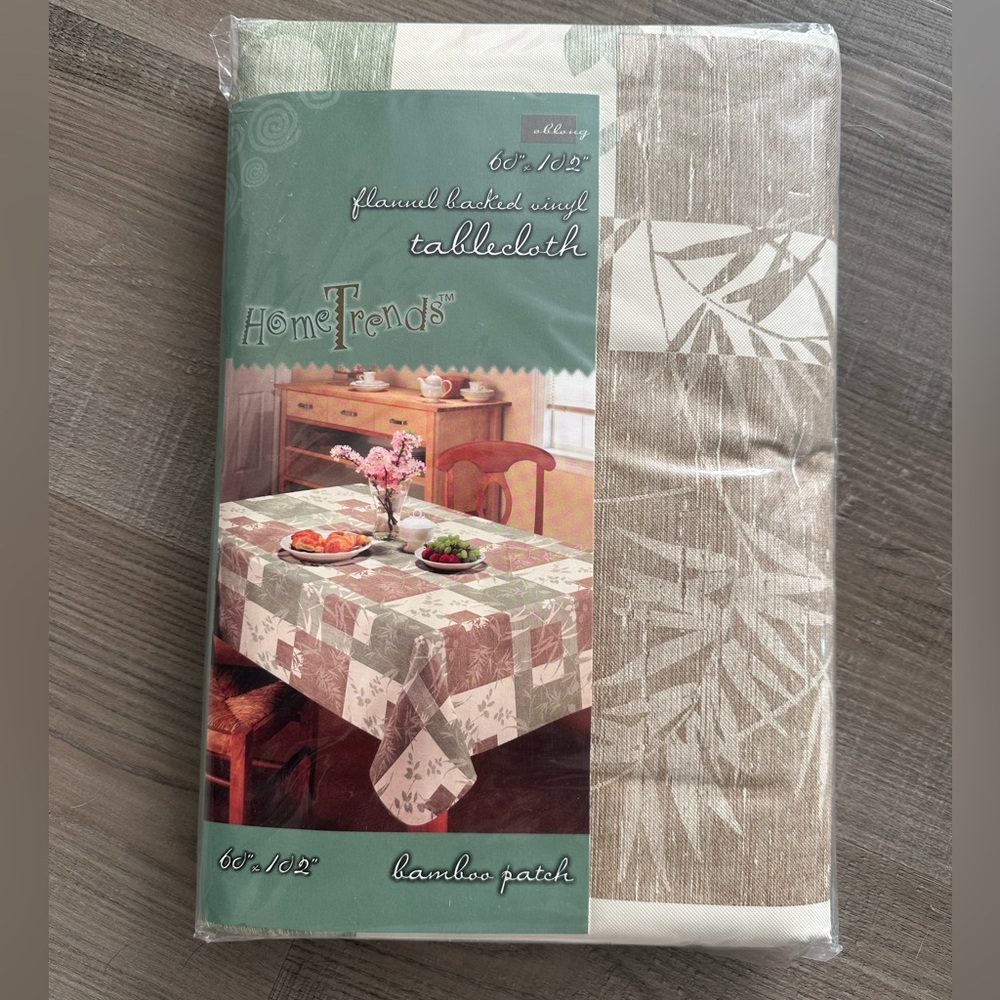 Home Trends Bamboo Patch Oblong Tablecloth